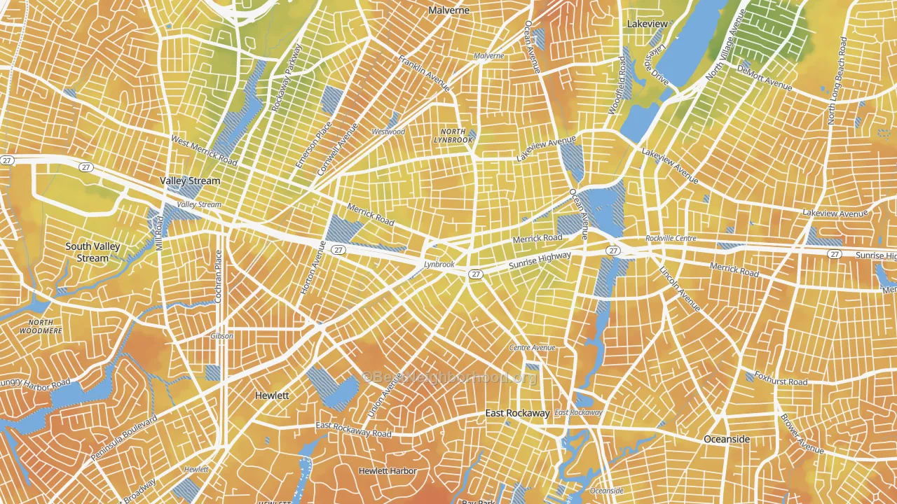 Bike Grade map of 11563, NY