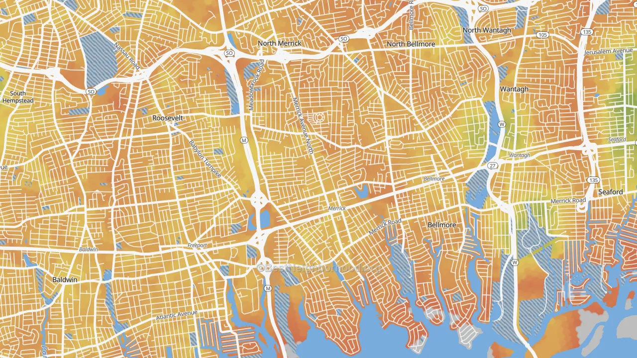 Bike Grade map of 11566, NY