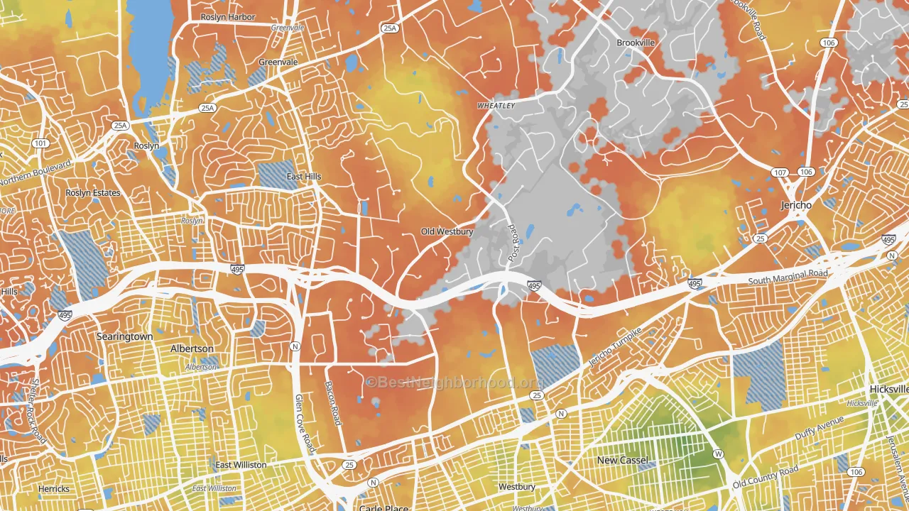 Bike Grade map of 11568, NY