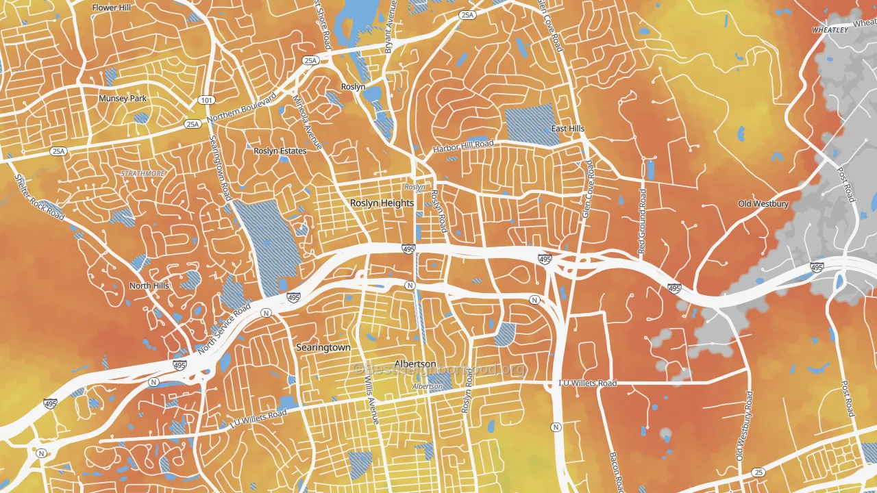 Bike Grade map of 11577, NY
