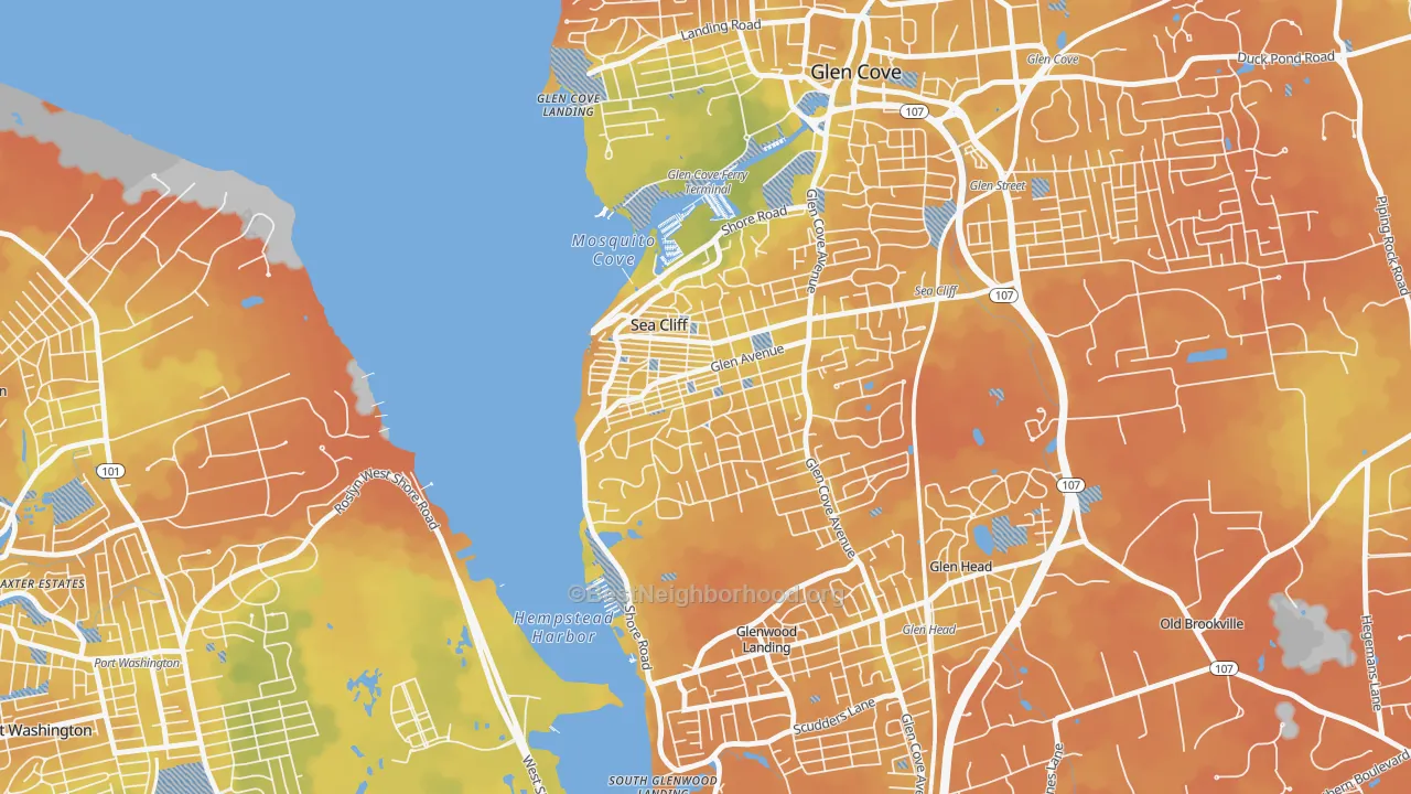 Bike Grade map of 11579, NY