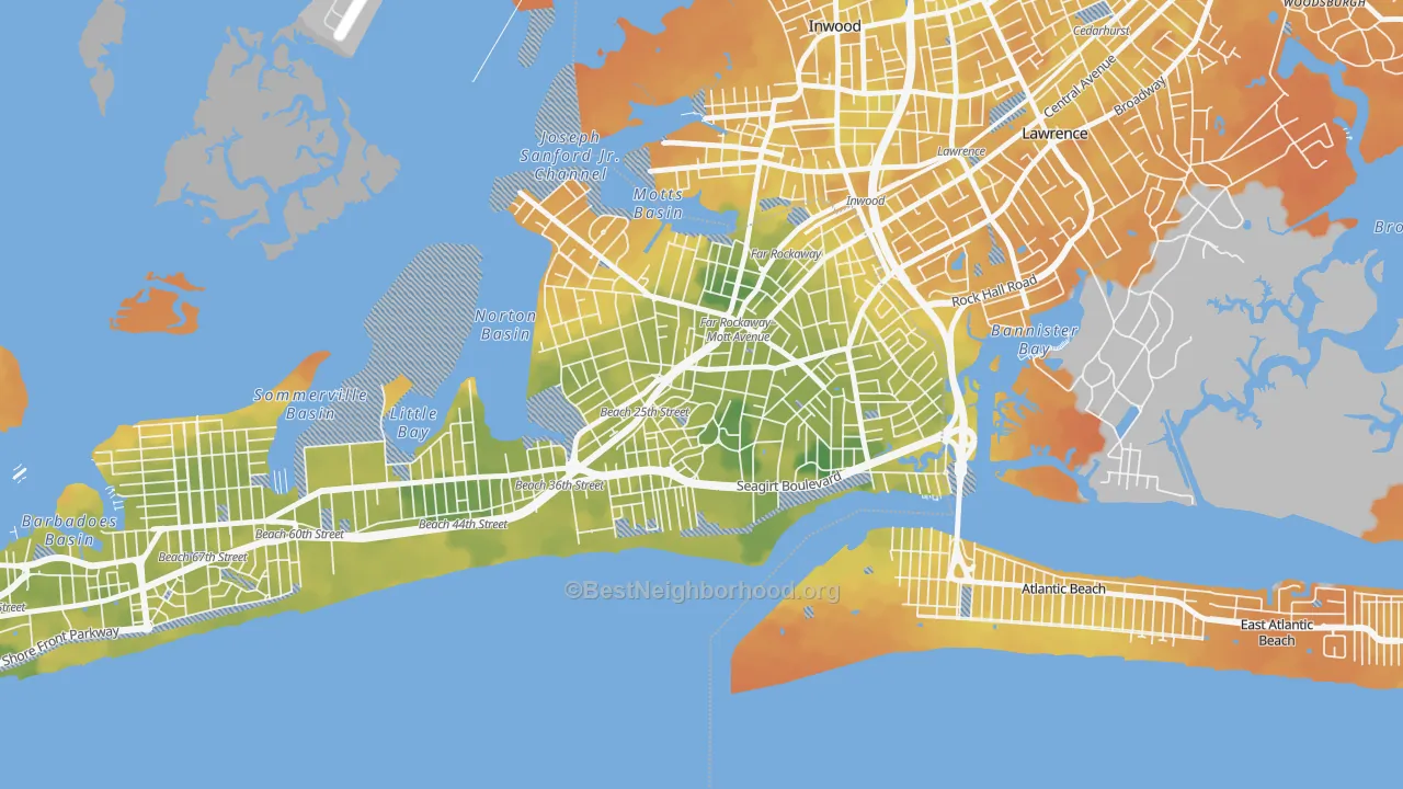 Bike Grade map of 11691, NY