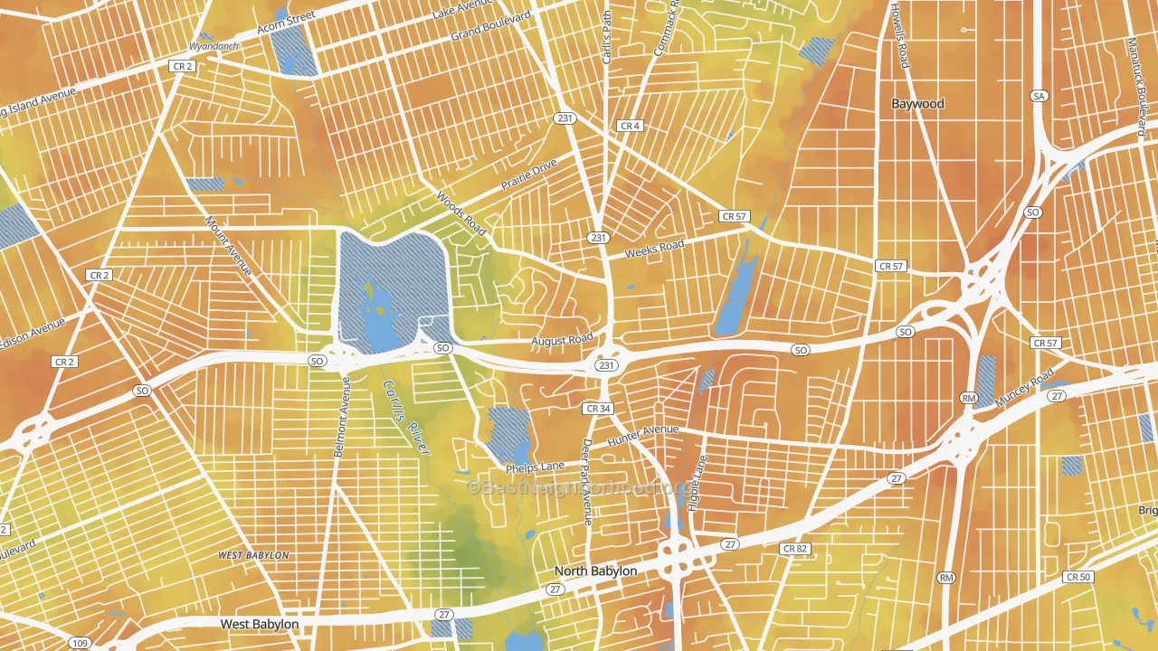 Bike Grade map of 11703, NY