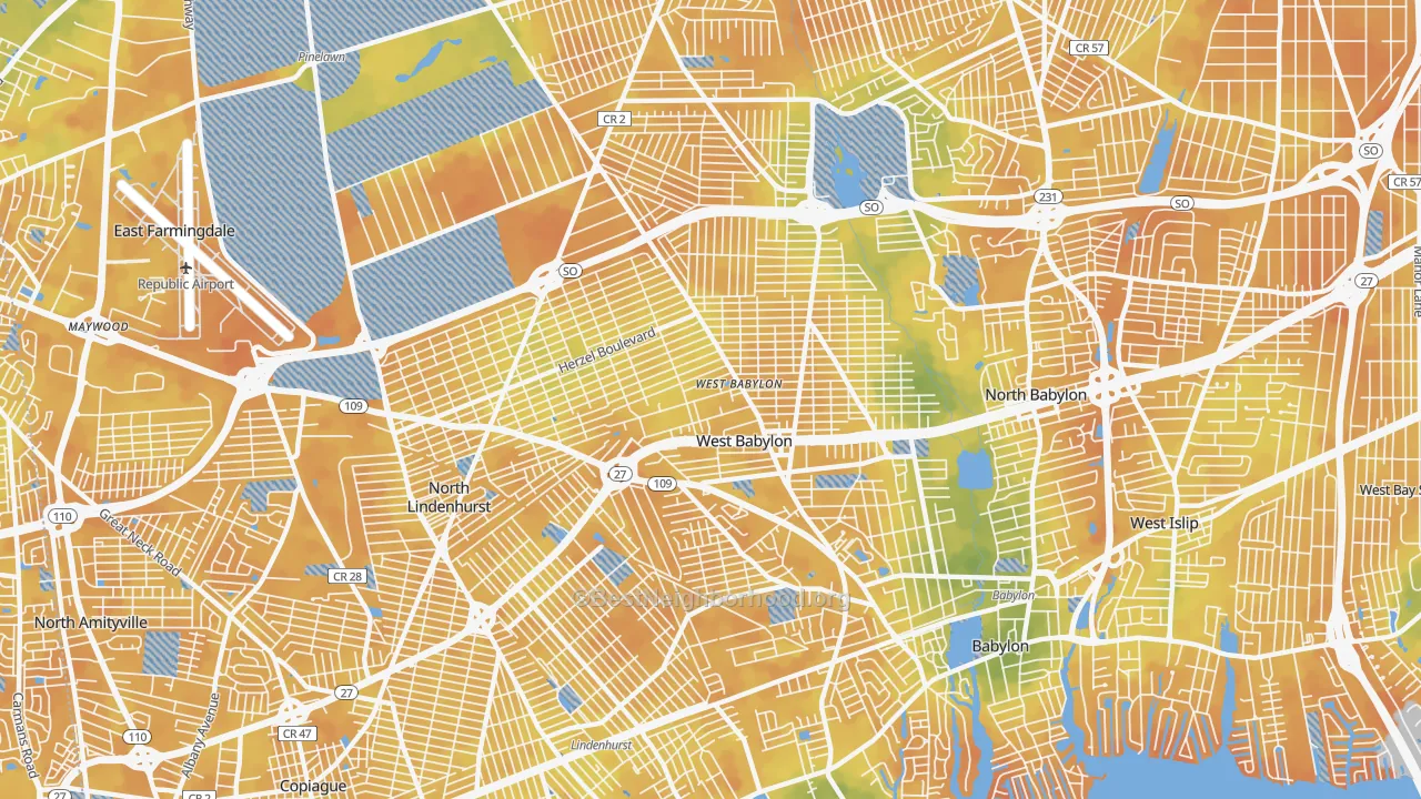 Bike Grade map of 11704, NY