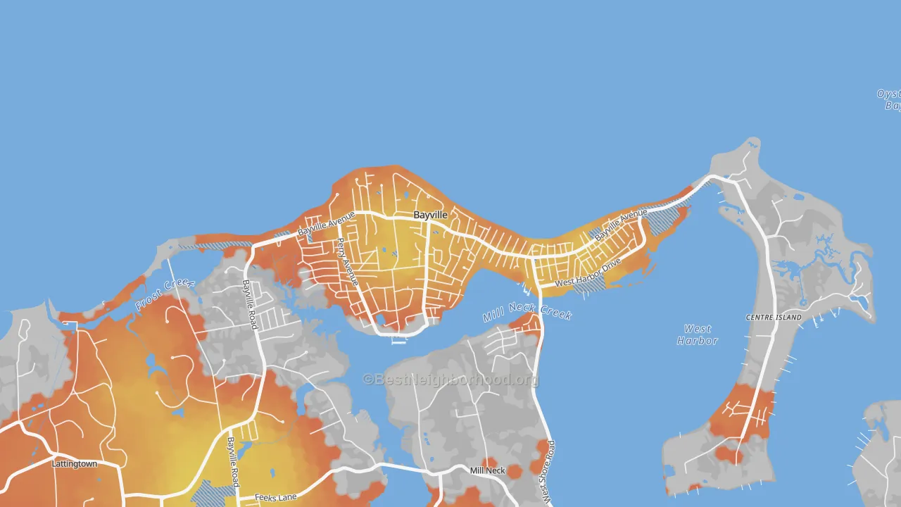 Bike Grade map of 11709, NY