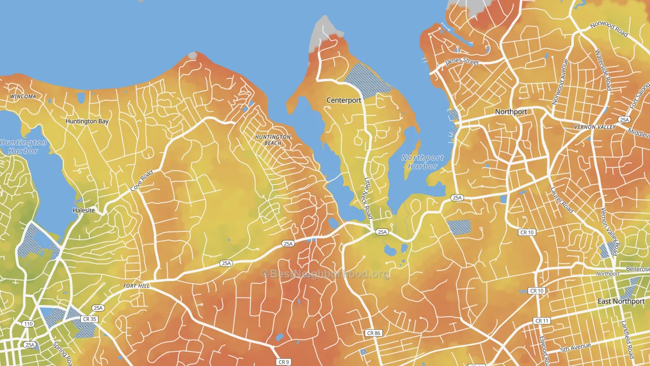 Bike Grade map of 11721, NY