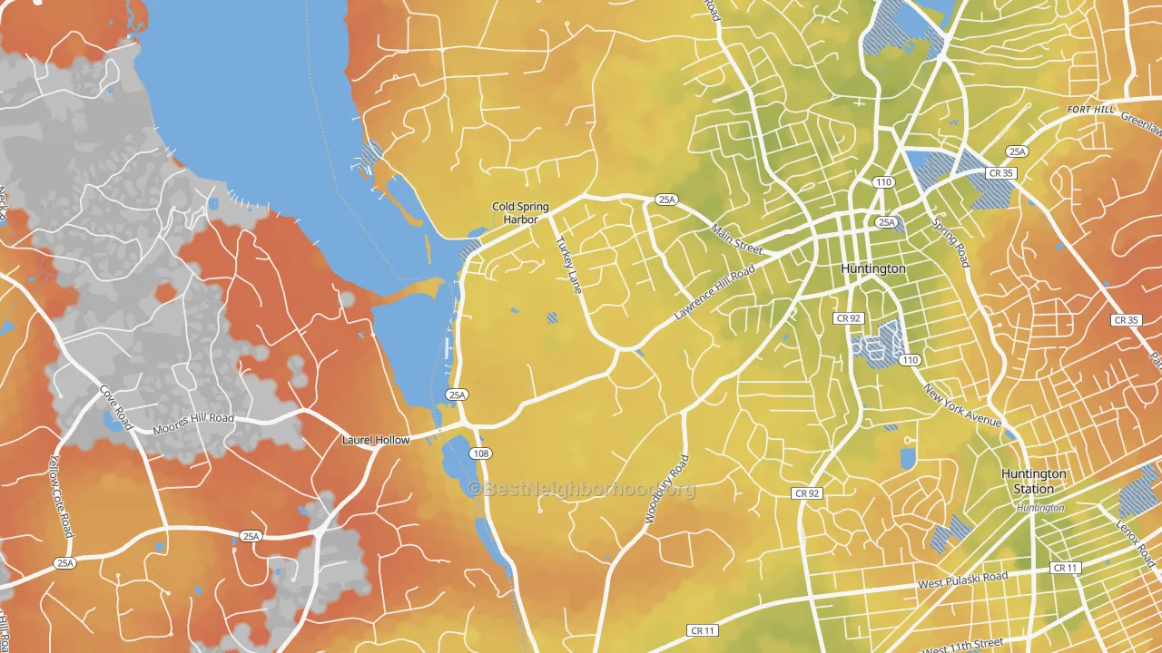 Bike Grade map of 11724, NY