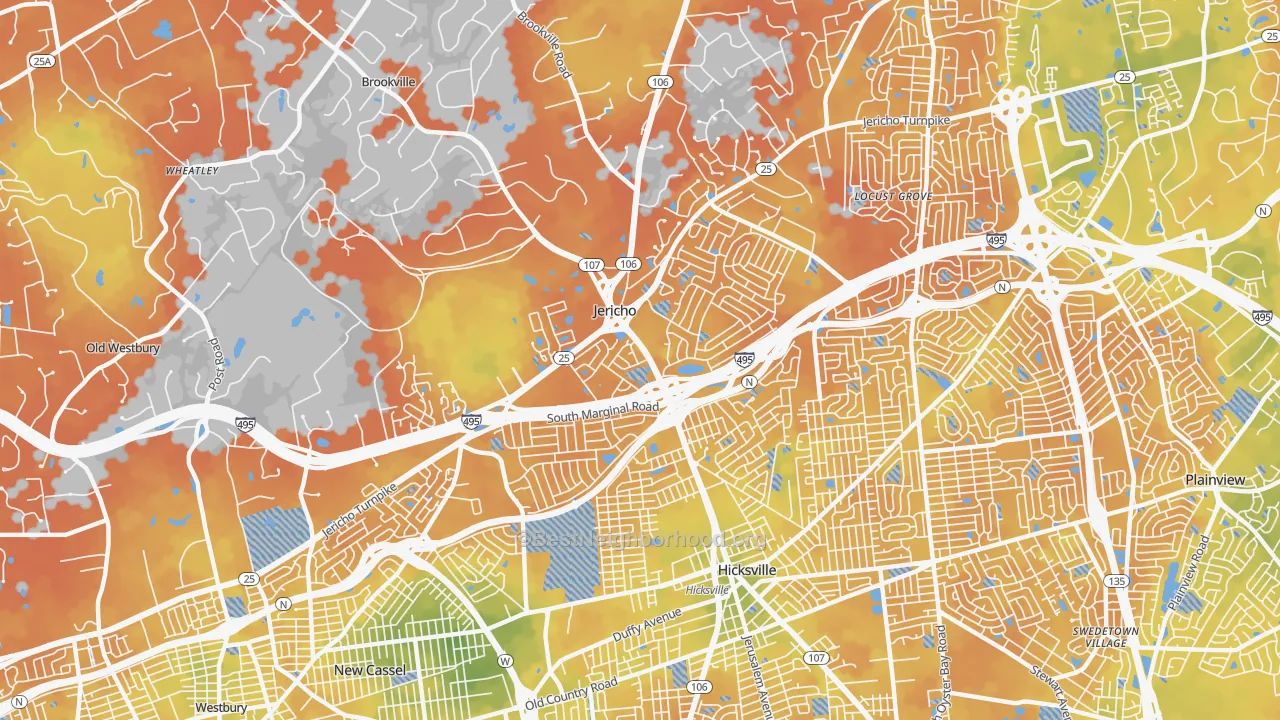 Bike Grade map of 11753, NY