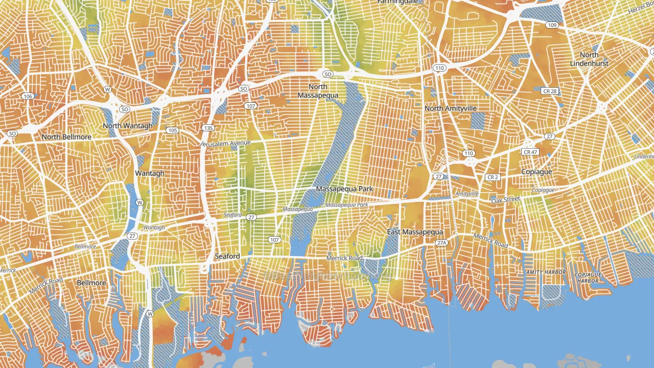Bike Grade map of 11758, NY