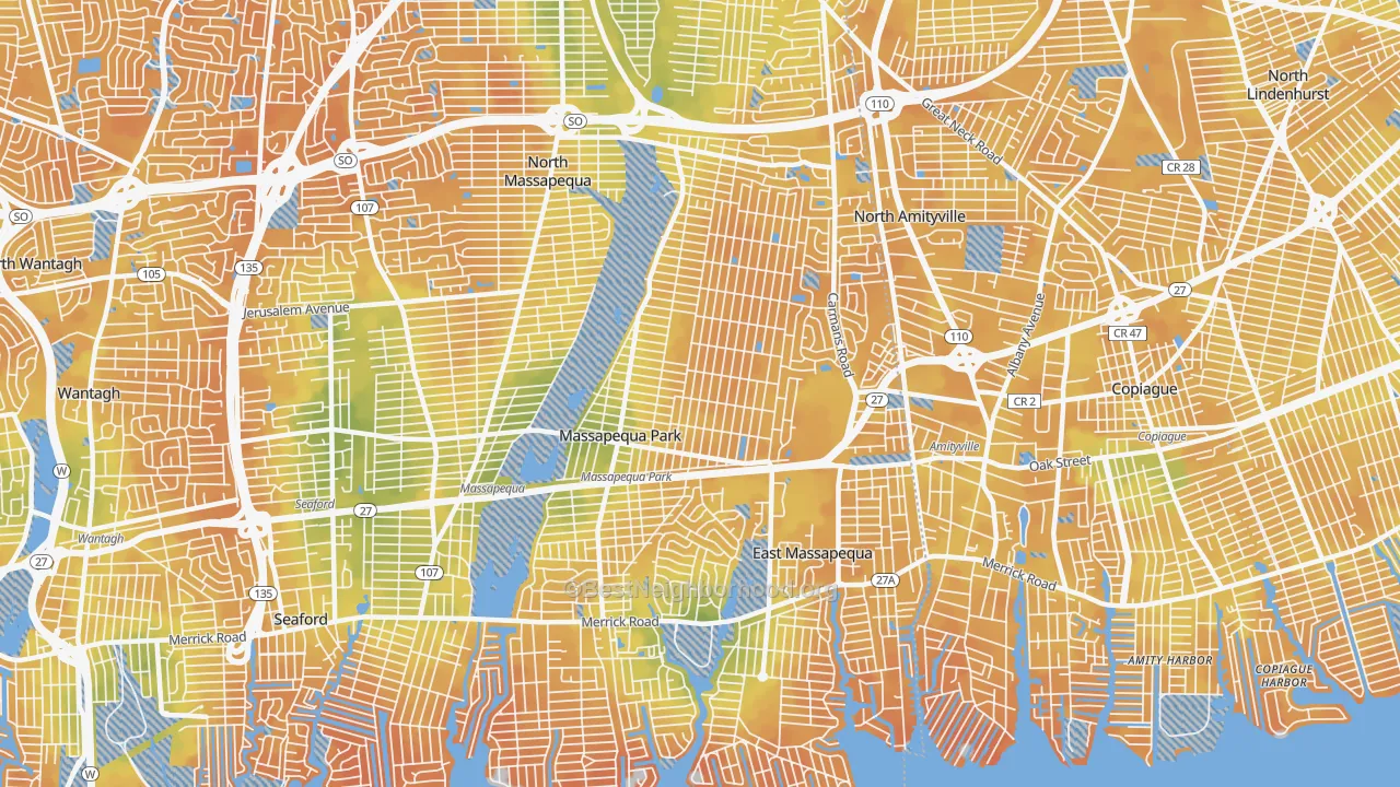 Bike Grade map of 11762, NY