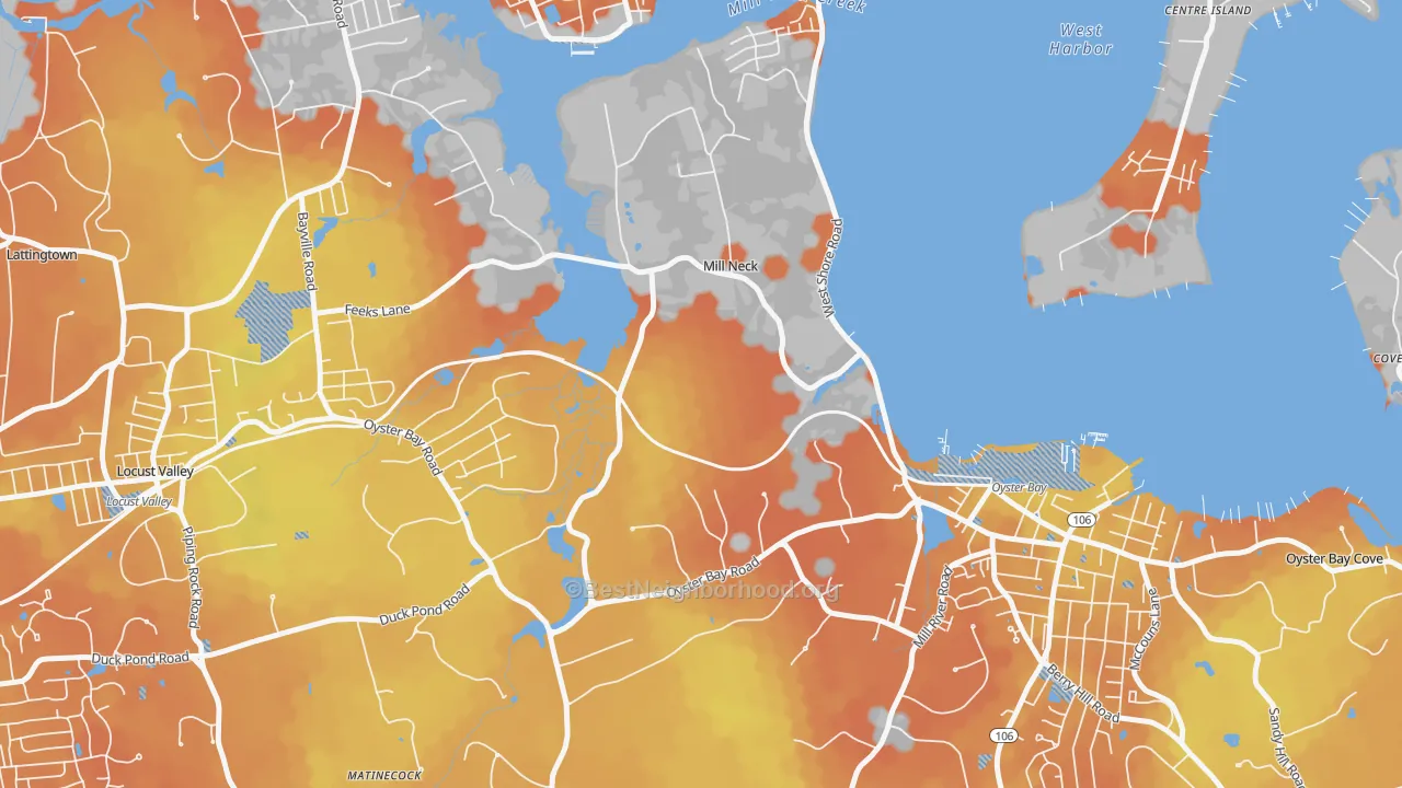 Bike Grade map of 11765, NY