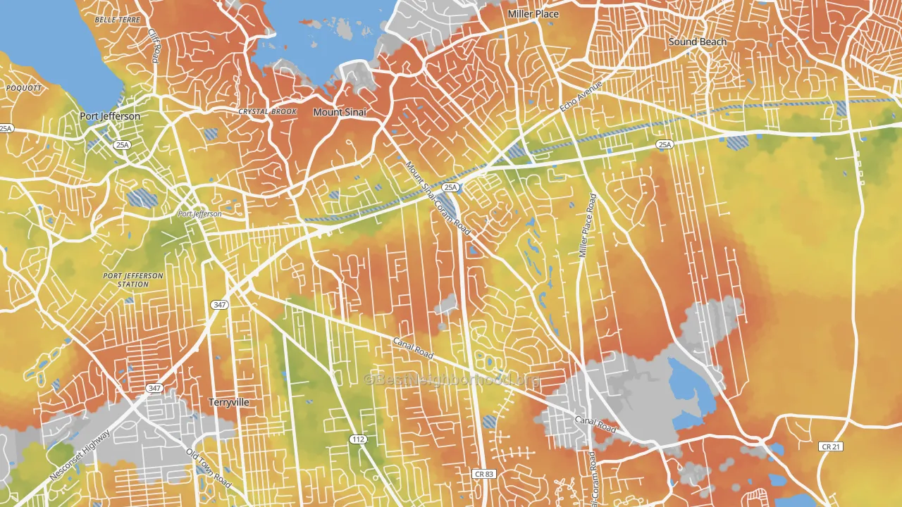 Bike Grade map of 11766, NY