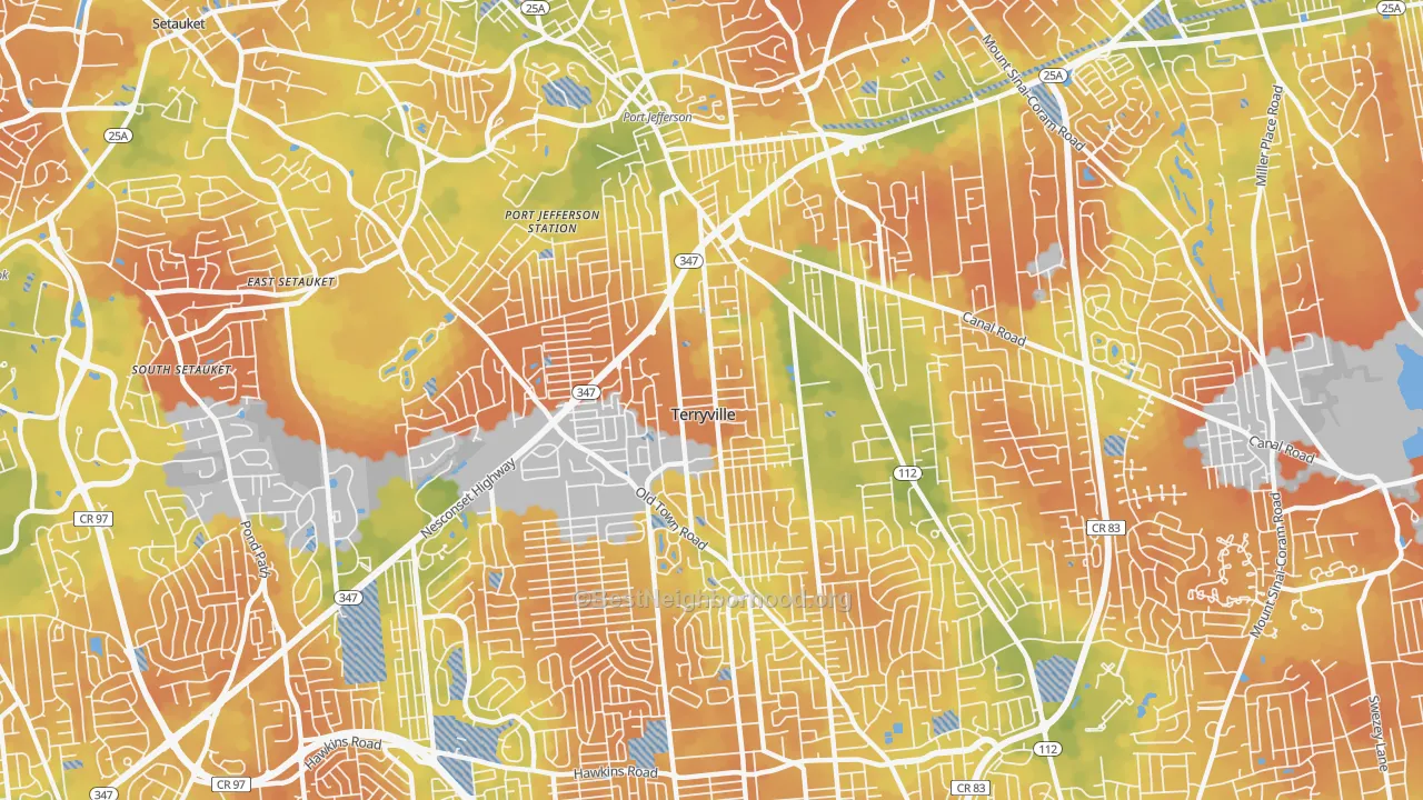 Bike Grade map of 11776, NY