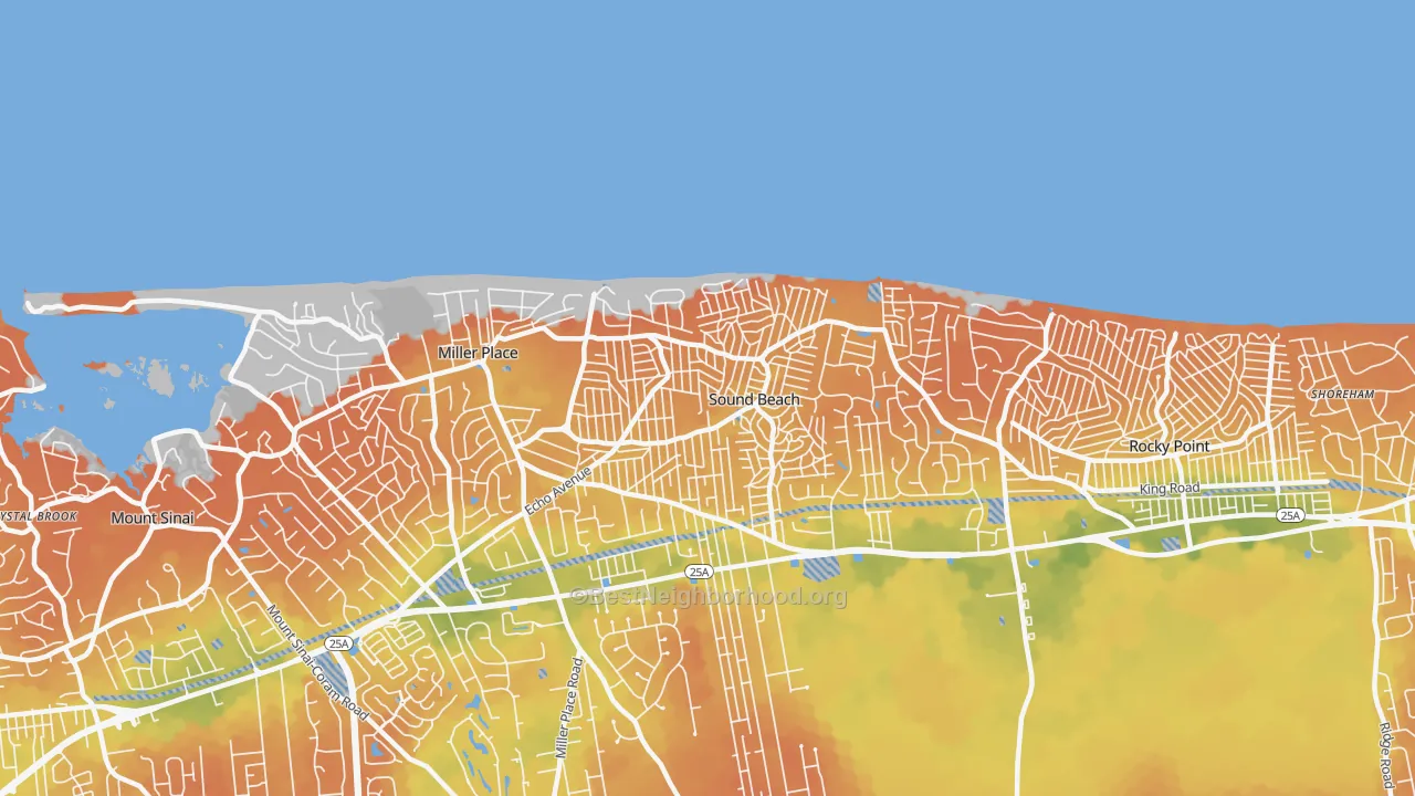 Bike Grade map of 11789, NY