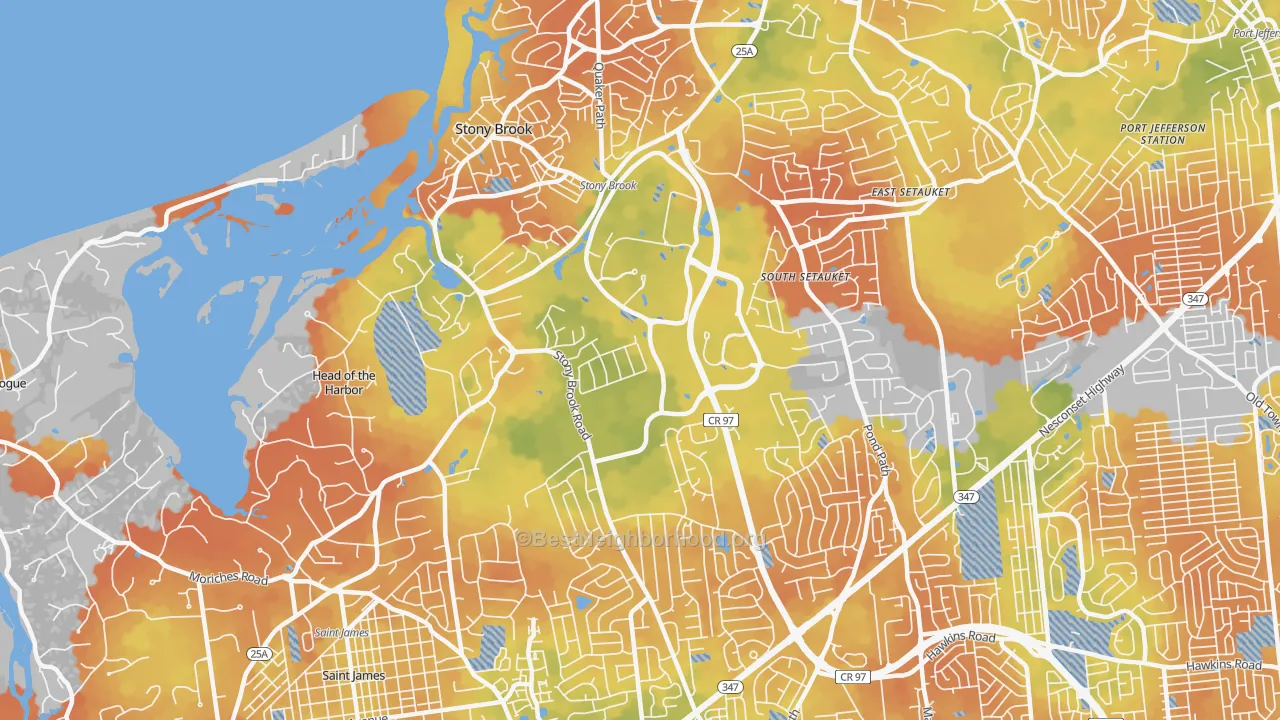 Bike Grade map of 11790, NY