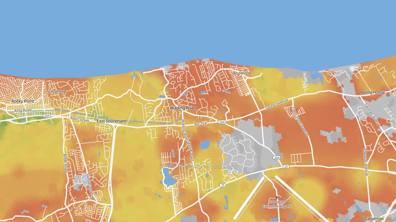 Bike Grade map of 11792, NY