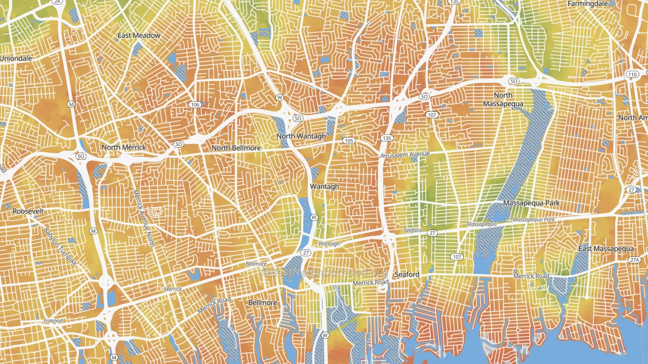 Bike Grade map of 11793, NY
