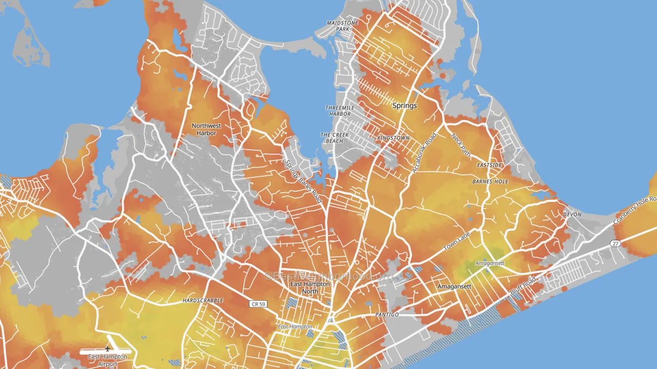 Bike Grade map of 11937, NY