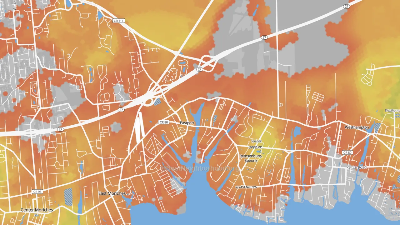 Bike Grade map of 11941, NY