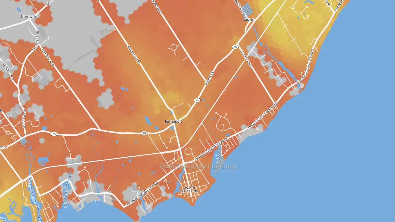 Bike Grade map of 11947, NY