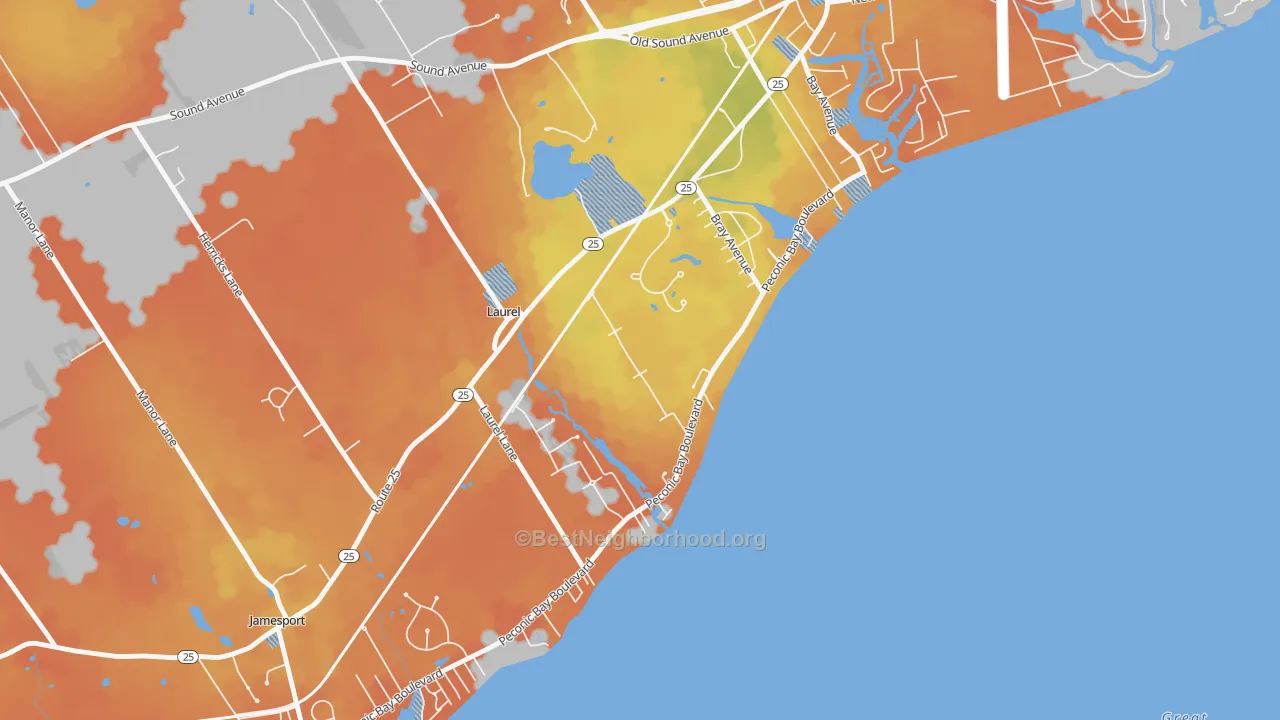 Bike Grade map of 11948, NY