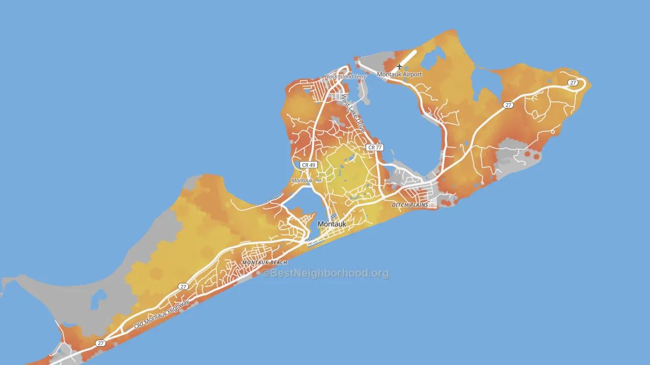 Bike Grade map of 11954, NY