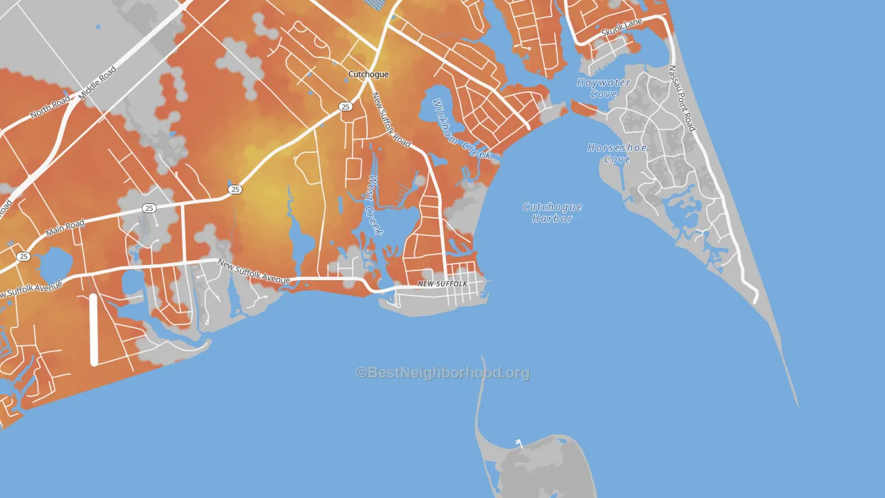 Bike Grade map of 11956, NY