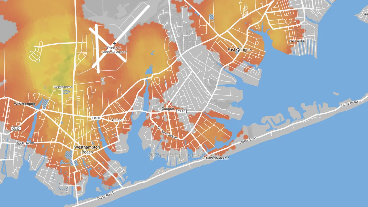 Bike Grade map of 11959, NY