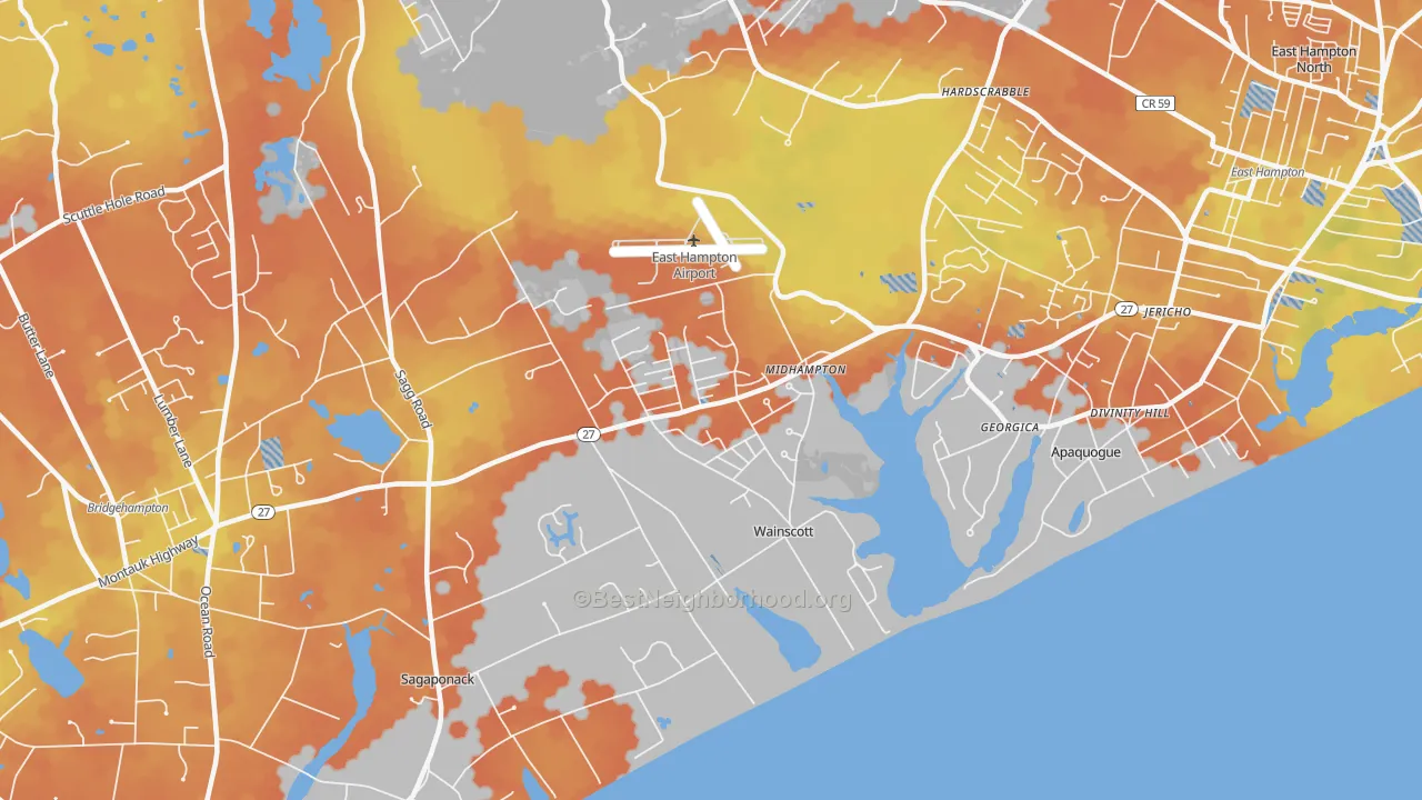 Bike Grade map of 11975, NY