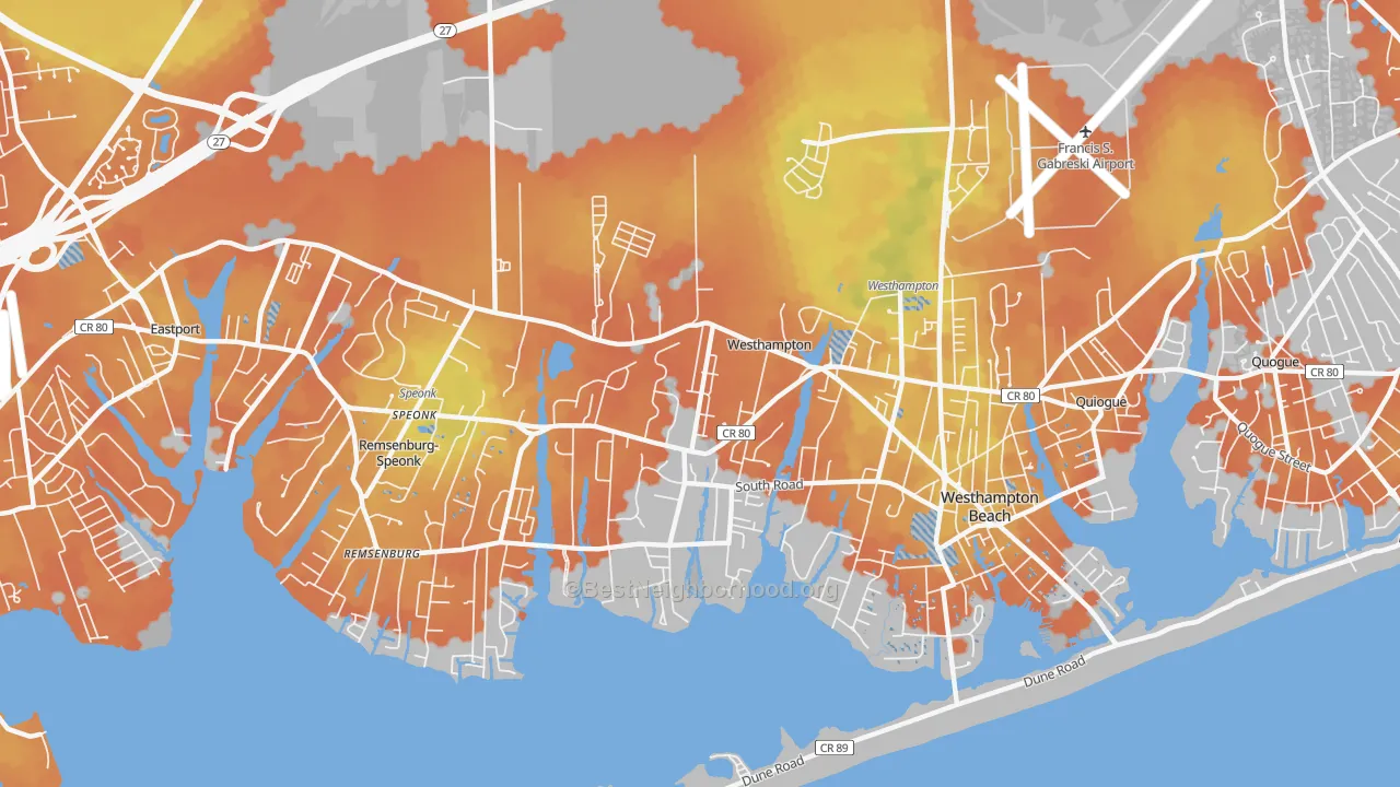 Bike Grade map of 11977, NY