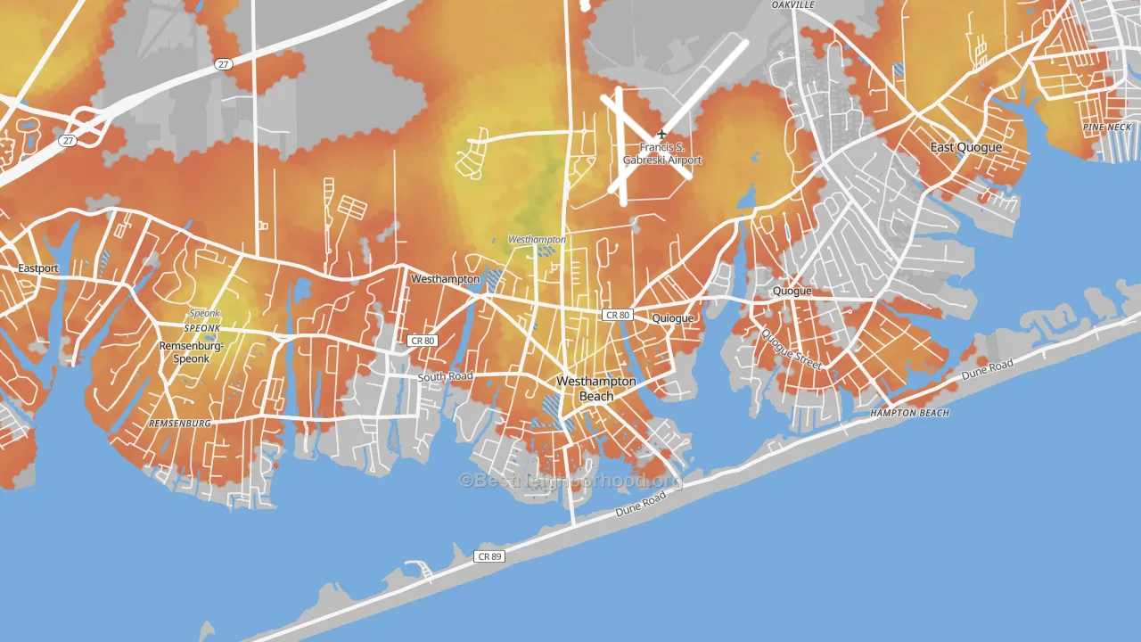 Bike Grade map of 11978, NY