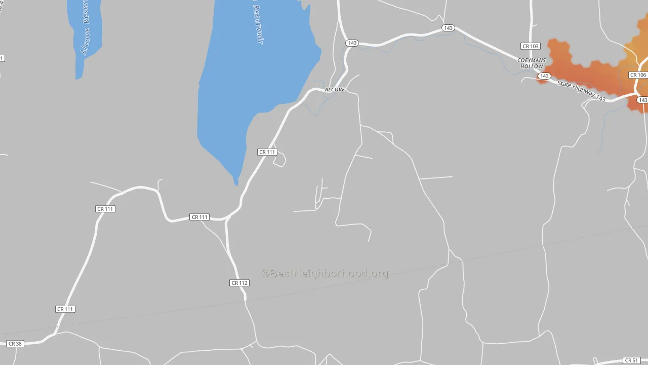 Bike Grade map of 12007, NY