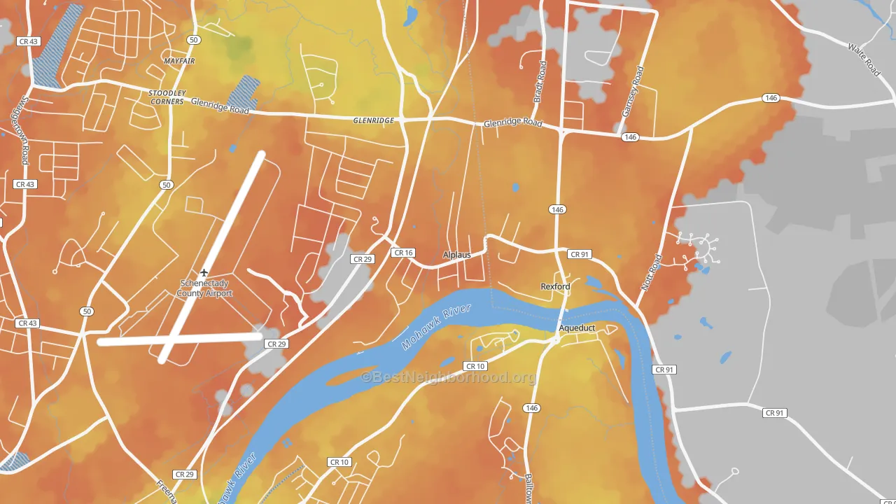 Bike Grade map of 12008, NY