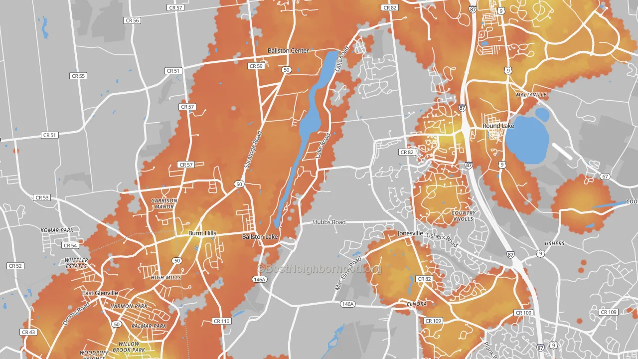 Bike Grade map of 12019, NY
