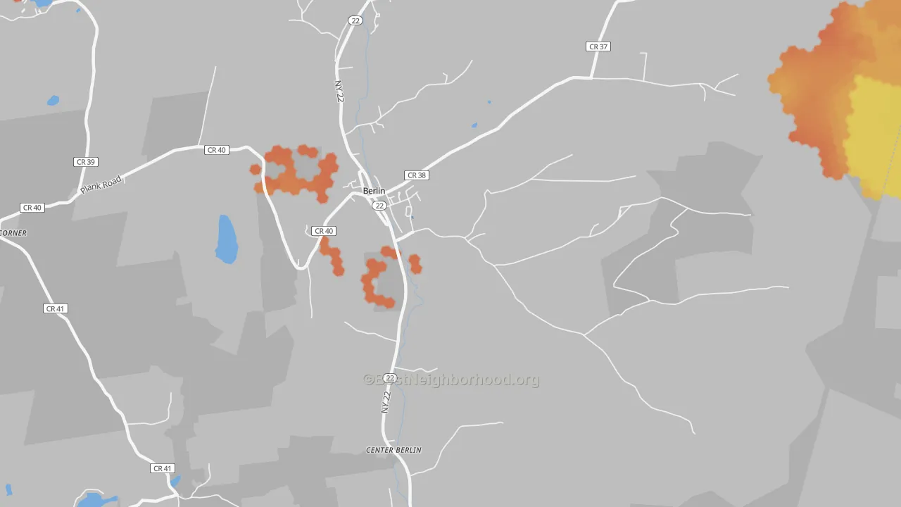 Bike Grade map of 12022, NY
