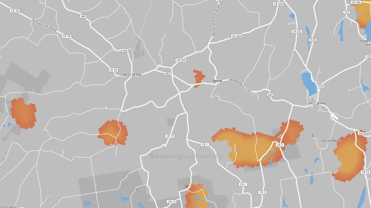 Bike Grade map of 12023, NY