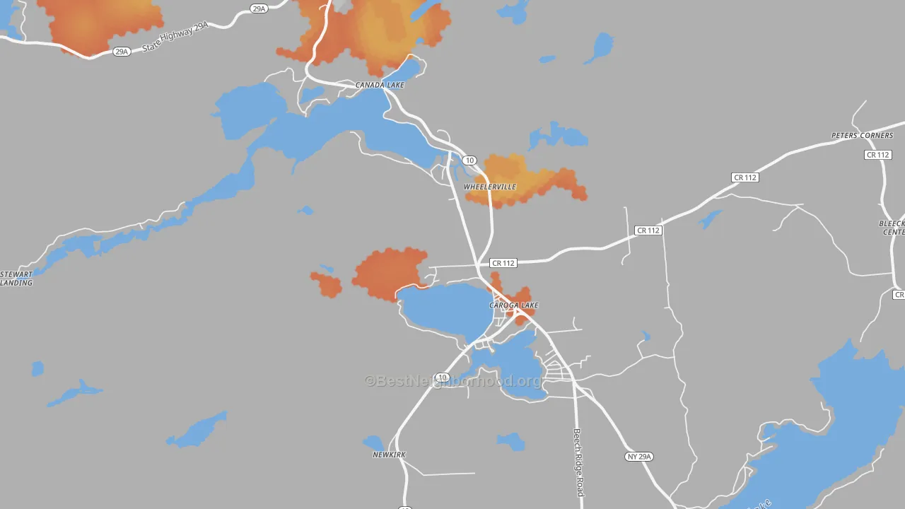 Bike Grade map of 12032, NY