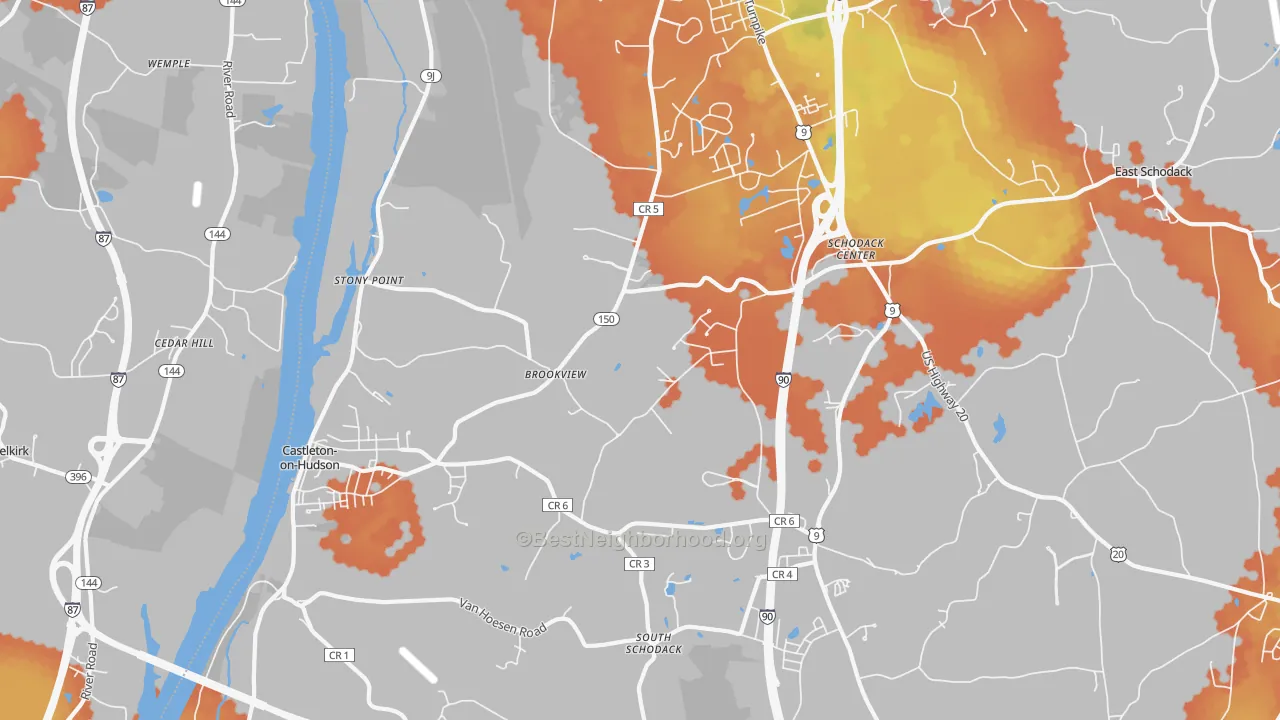 Bike Grade map of 12033, NY
