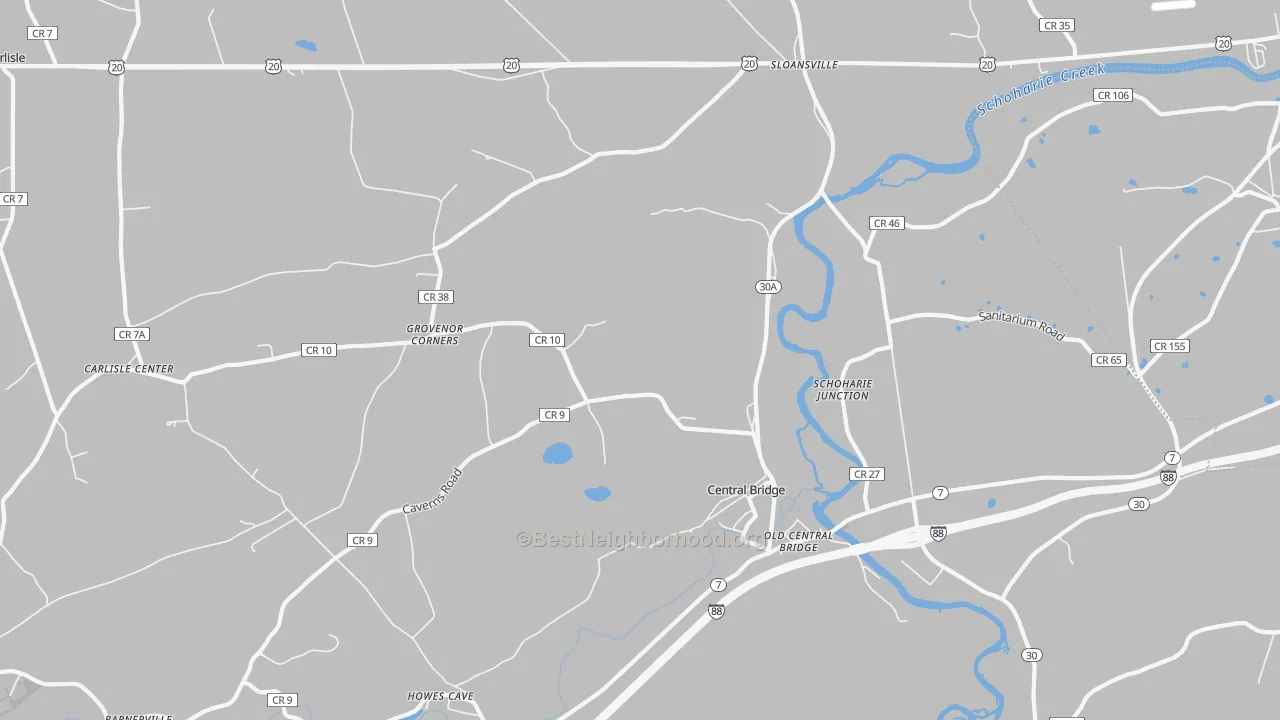 Bike Grade map of 12035, NY