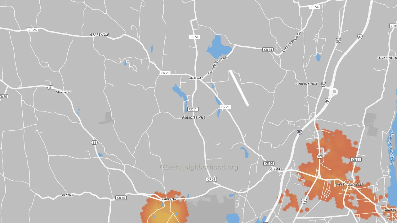 Bike Grade map of 12042, NY