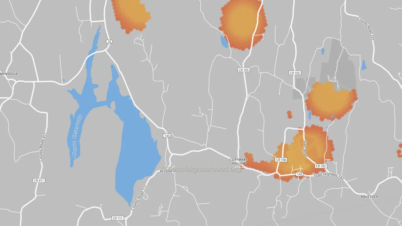 Bike Grade map of 12046, NY