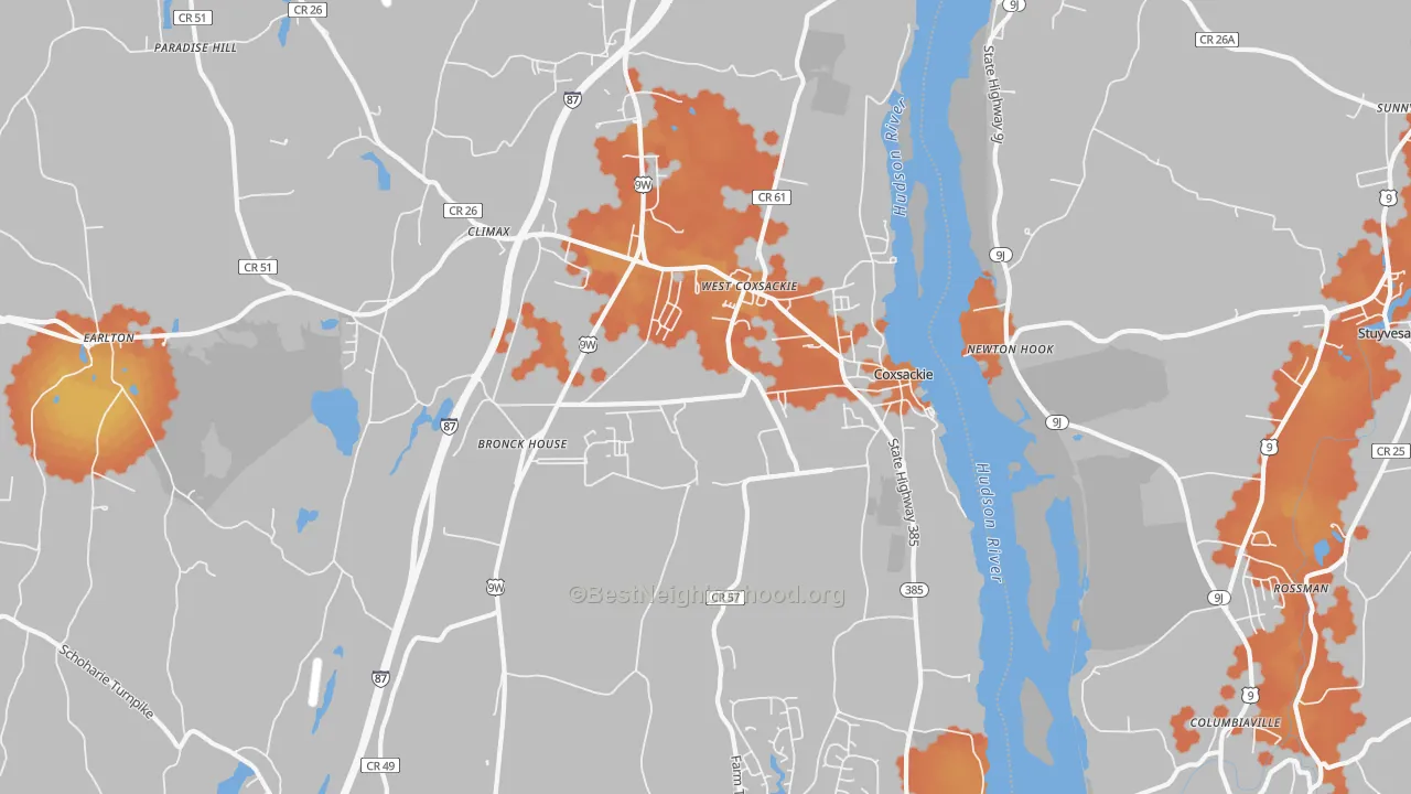 Bike Grade map of 12051, NY