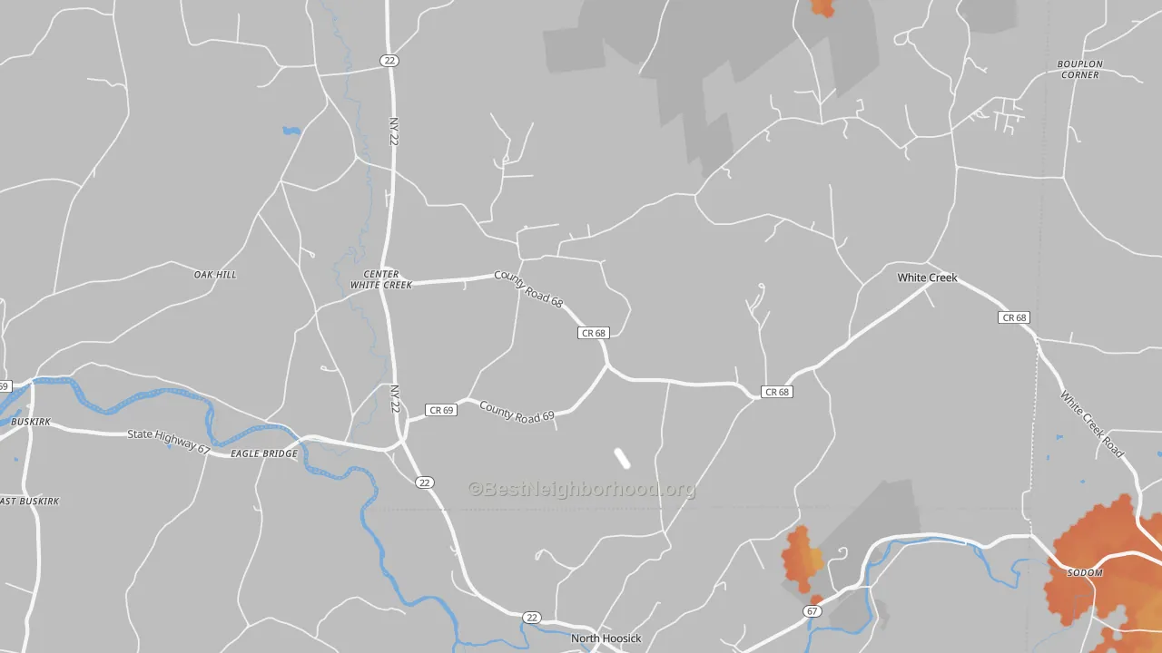 Bike Grade map of 12057, NY