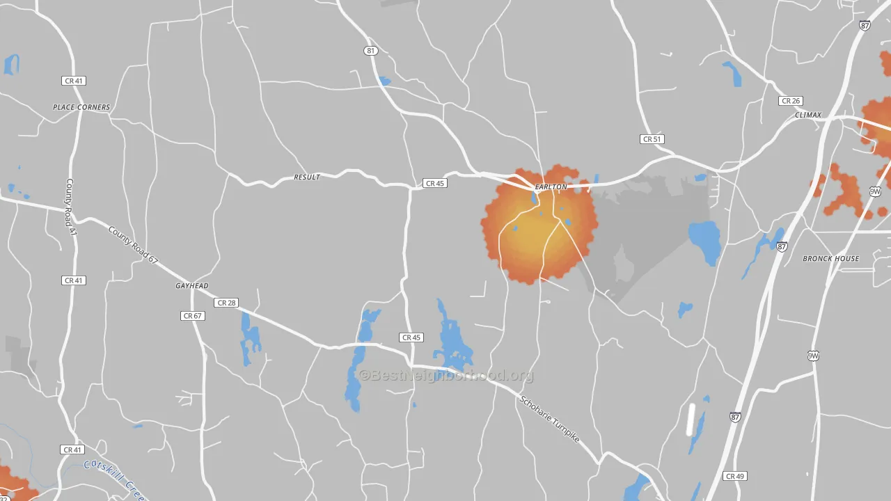 Bike Grade map of 12058, NY