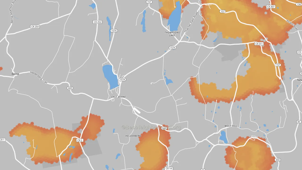 Bike Grade map of 12059, NY