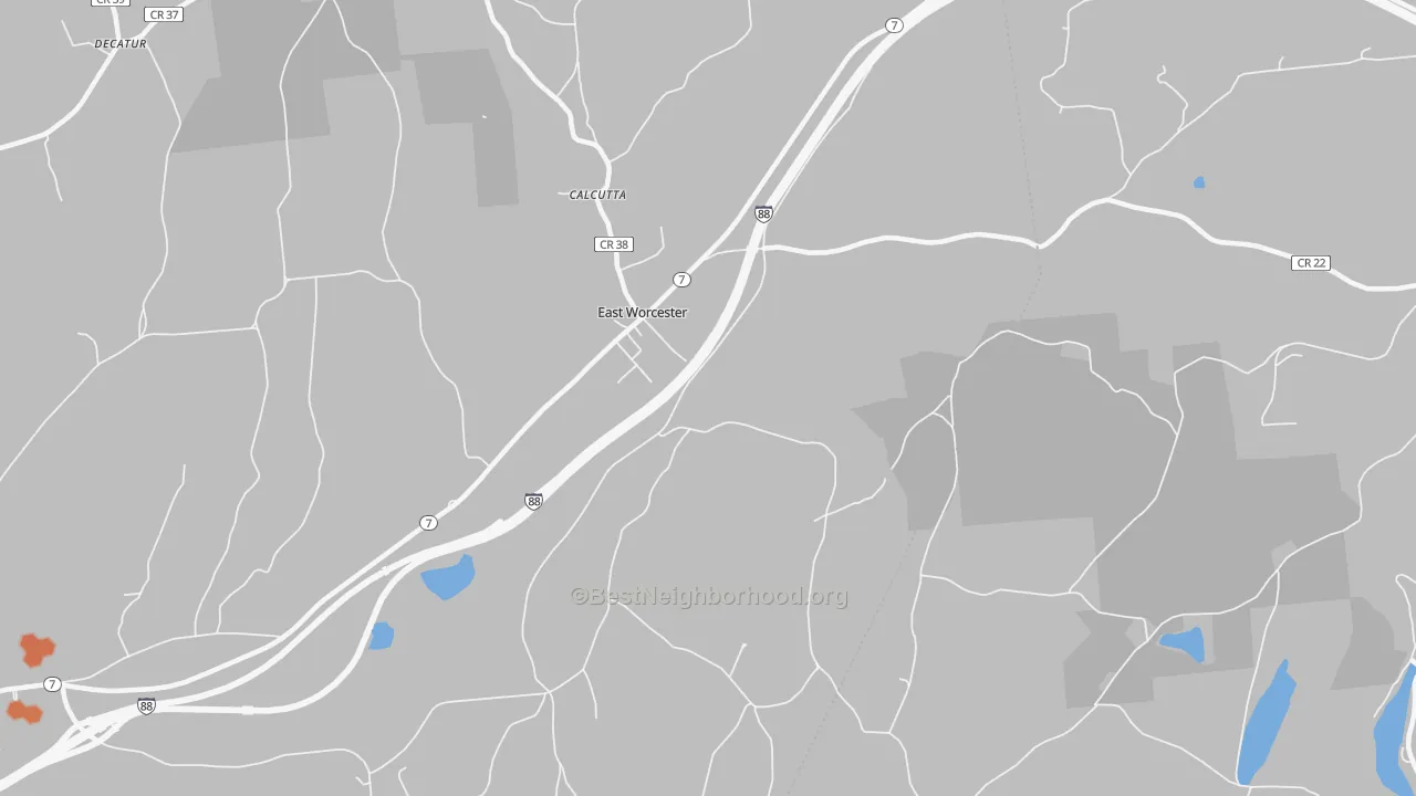 Bike Grade map of 12064, NY