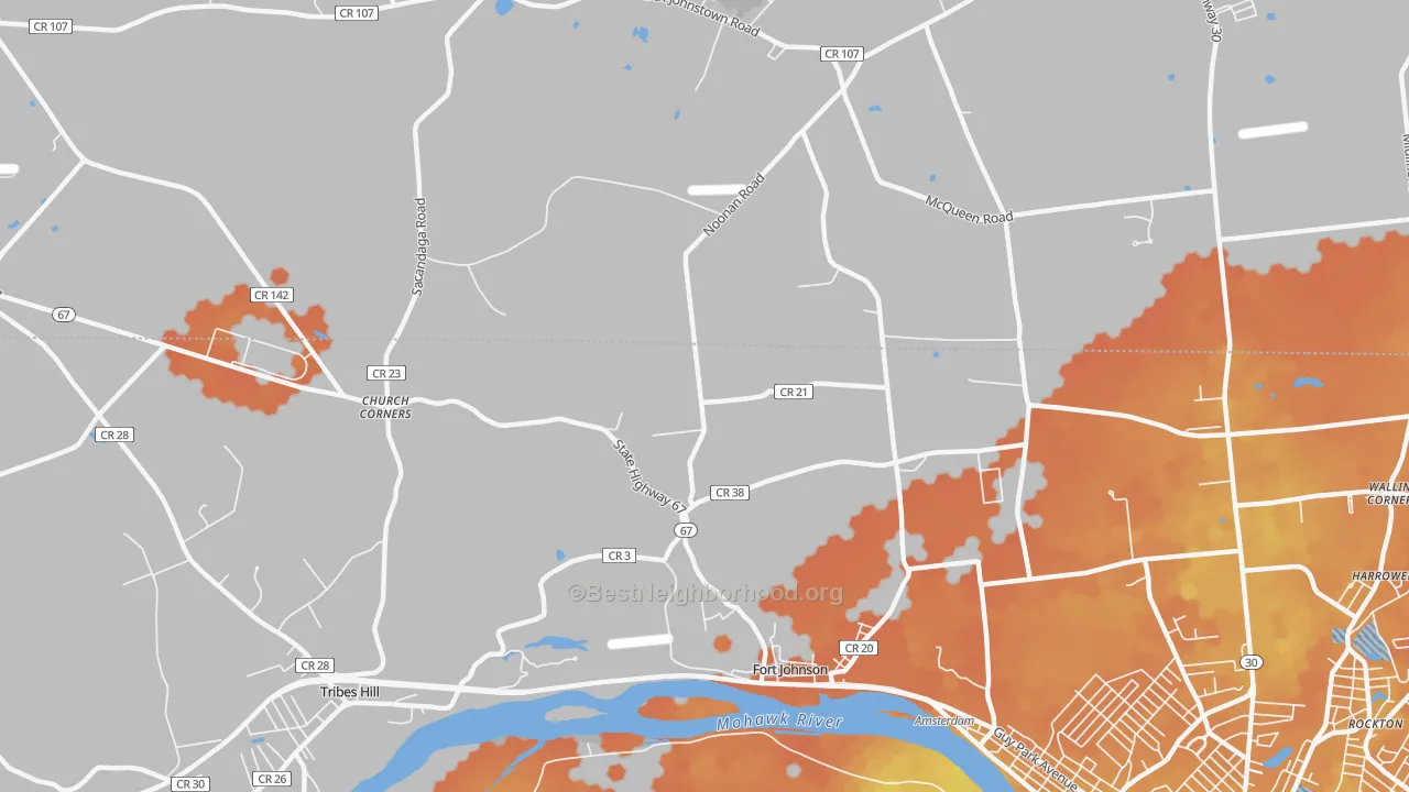 Bike Grade map of 12070, NY