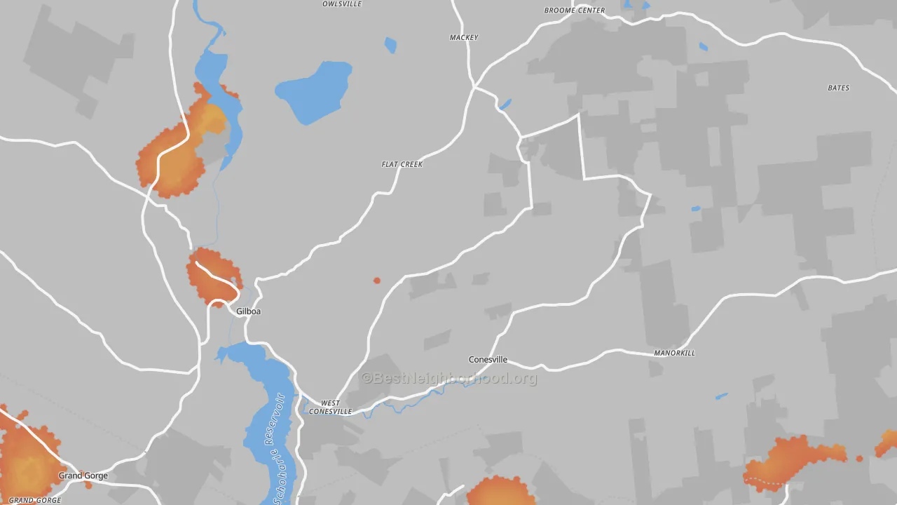 Bike Grade map of 12076, NY