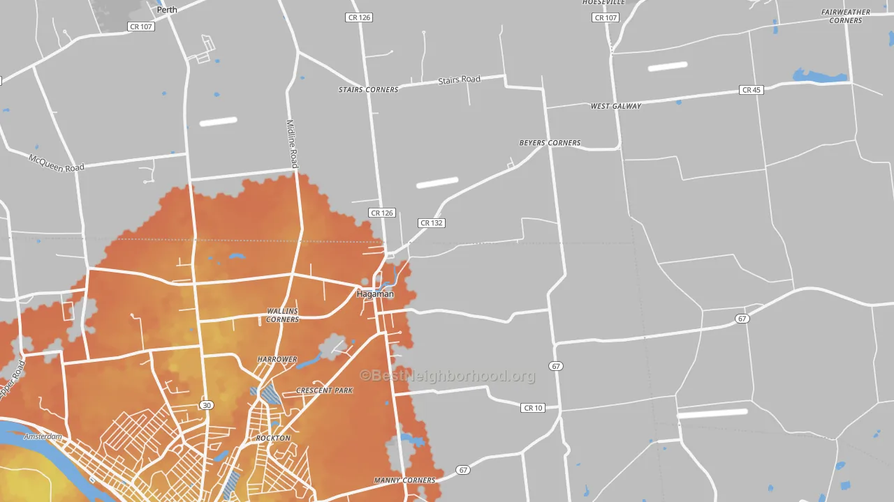 Bike Grade map of 12086, NY