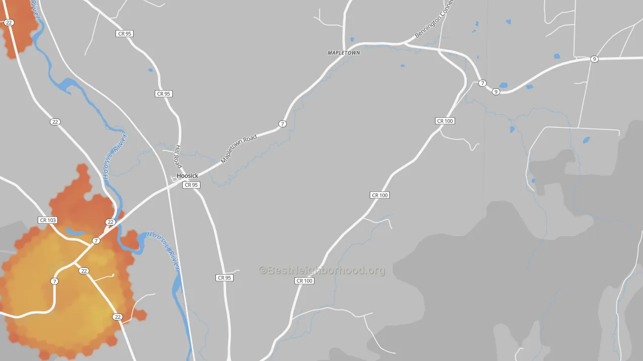 Bike Grade map of 12089, NY